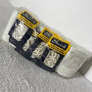 Vintage White Cream Curtain Tape W 3 Bags Of Swish Nylon Curtain Hooks